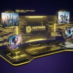 Quantum computing 2026 — futuristic qubit processor with blue neon glow